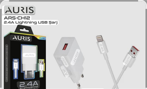 AURIS İPHONE ŞARJ SET 12W-2.4A  PK:10 